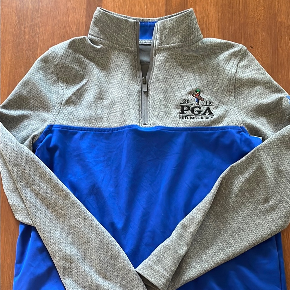 Blue and Gray Under Armour PGA Bethpage Black Tour Pullover